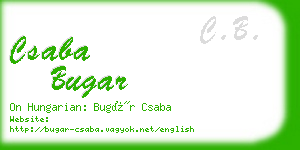 csaba bugar business card